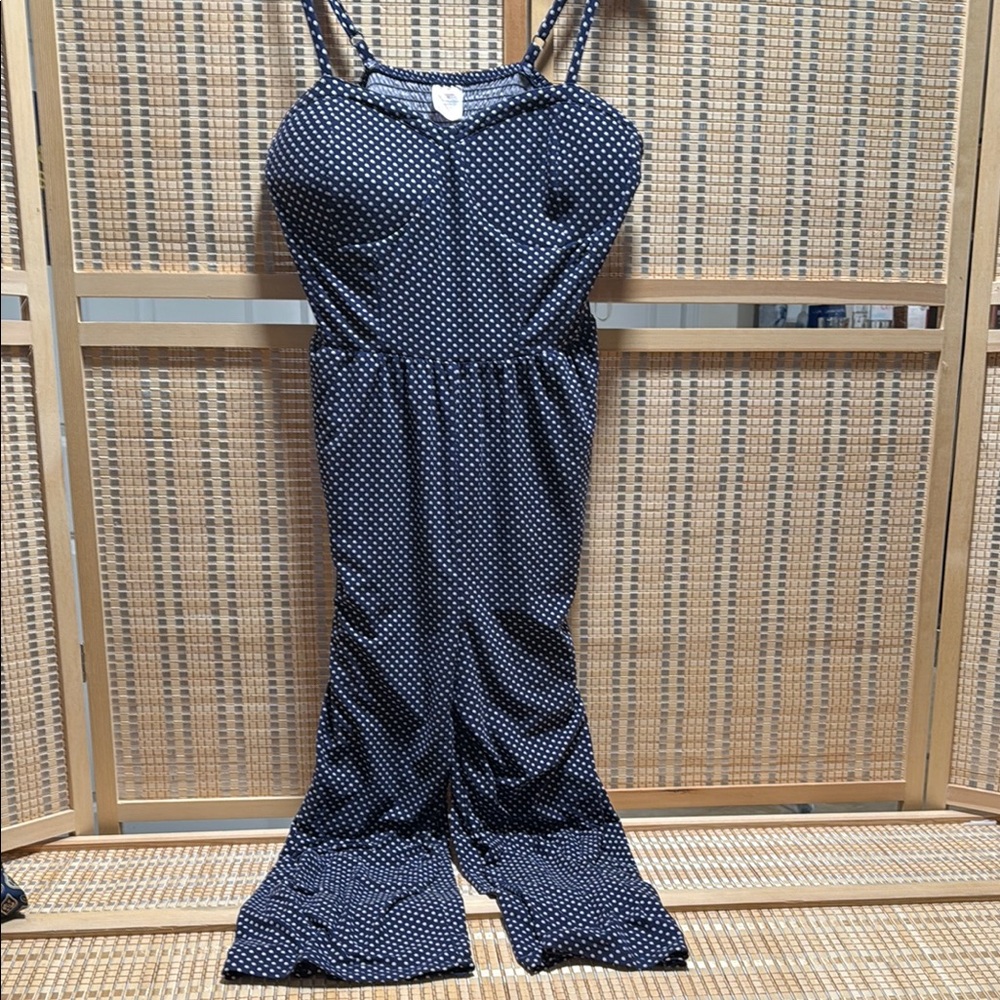 No Boundaries Blue and White Polka Dot One Piece